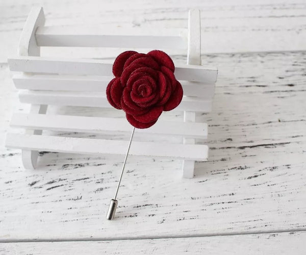 Felt Flower Lapel Pin, Bridal Pin