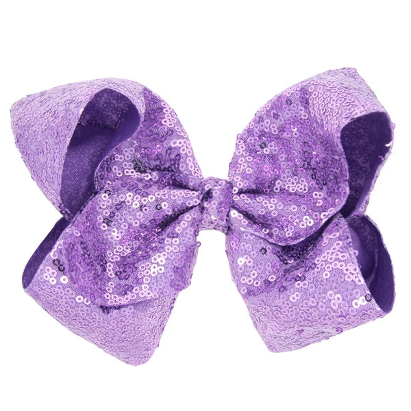 Lavender Jumbo 7" sequin bow