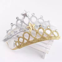 Gold Tiara, Princess Crown, Gold or Silver Tiara Headband - LoliBean