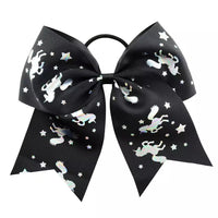 7" Unicorn Cheer Bow