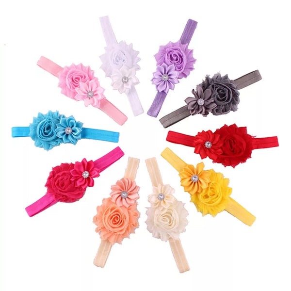Set of 10 Chiffon Flower Headbands, Sale Headband Set