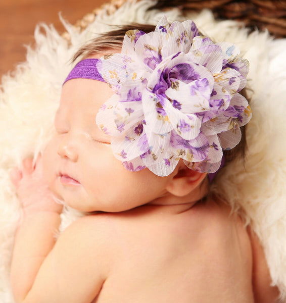 Purple Floral Headband - LoliBean