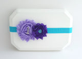 Mermaid Headband, Teal and Purple Headband, Mermaid Cake Smash Headband - LoliBean