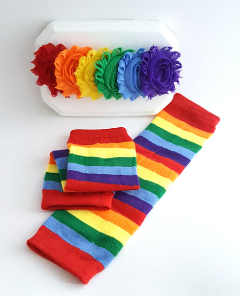 Rainbow Headband and Matching Leg Warmers - LoliBean