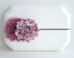 Mauve Headband, Mauve and Gray Headband, Floral Headband - LoliBean