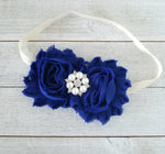 Royal Blue and Ivory Headband - LoliBean