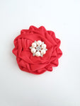 Red Satin Hair Clip - LoliBean