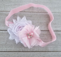 Pink Headband, Pink and White Headband, Spring Headband - LoliBean