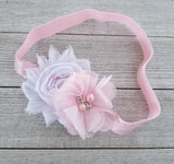 Pink Headband, Pink and White Headband, Spring Headband - LoliBean
