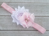 Pink Headband, Pink and White Headband, Spring Headband - LoliBean