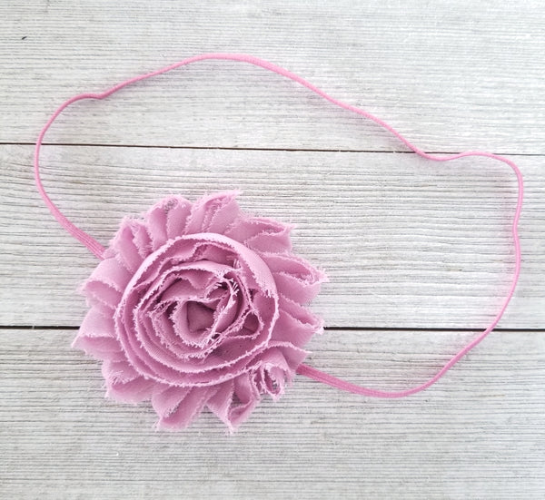 Mauve Baby Headband, Mauve Headband, Baby Girl Headband - LoliBean