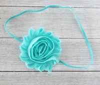 Aqua Blue Headband, Baby Girl Headband, Newborn Headbands - LoliBean