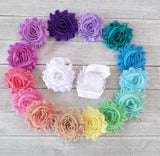 Baby girl Sandals, Shabby Flower Sandals - LoliBean