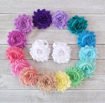 Baby girl Sandals, Shabby Flower Sandals - LoliBean
