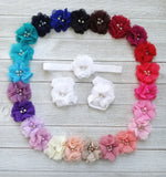 Barefoot Baby Sandals and Headband Set - LoliBean