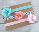 Newborn Headband Set, Headband Gift Set, Set of 3 Baby Headbands - LoliBean