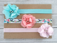 Newborn Headband Set, Headband Gift Set, Set of 3 Baby Headbands - LoliBean