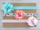 Newborn Headband Set, Headband Gift Set, Set of 3 Baby Headbands - LoliBean