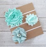 Mint Headband Set, Mint Baby Headbands - LoliBean