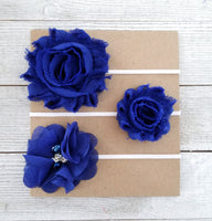 Royal Blue Headband Set, Royal Blue Headbands - LoliBean