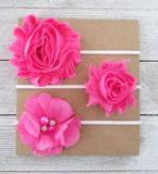 Hot Pink Headband Set, Hot Pink Headbands, Baby Headband Set - LoliBean