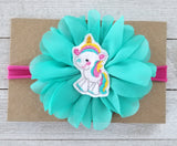 Hot Pink and Teal Unicorn Headband - LoliBean