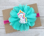 Hot Pink and Teal Unicorn Headband - LoliBean