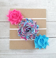 Teal and Hot Pink Headband Set, Baby Headband Set - LoliBean
