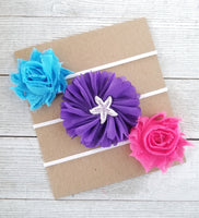 Mermaid Headband Set, Hot Pink Headband, Purple Headband, Teal Headband - LoliBean