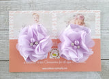 Lavender Barefoot Sandals and Matching Headband - LoliBean