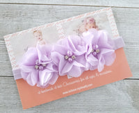 Lavender Barefoot Sandals and Matching Headband - LoliBean