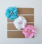 Baby Headband Set, Pink and Blue Headband Set, Baby Headbands - LoliBean