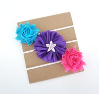 Mermaid Headband Set, Hot Pink Headband, Purple Headband, Teal Headband - LoliBean