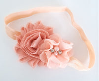 Peach Headband, Flower Girl Headband - LoliBean