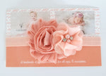 Peach Headband, Flower Girl Headband - LoliBean