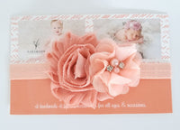 Peach Headband, Flower Girl Headband - LoliBean