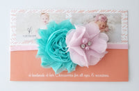 Pink and Aqua Headband - LoliBean