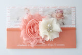 Peach and Ivory Headband - LoliBean
