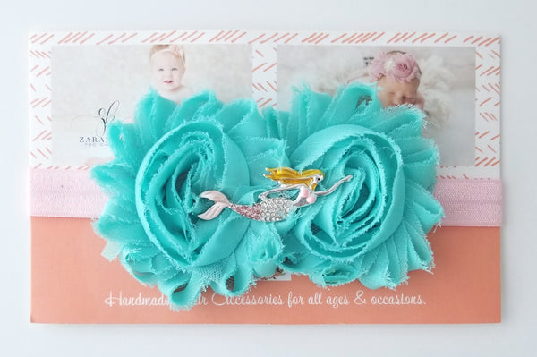 Pink and Aqua Mermaid Headband - LoliBean