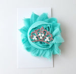 Aqua Princess Hair Clip | Rhinestone Tiara - LoliBean