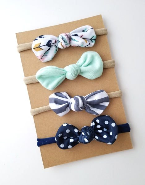 Nylon Headband Set, Top Knot Headbands - LoliBean