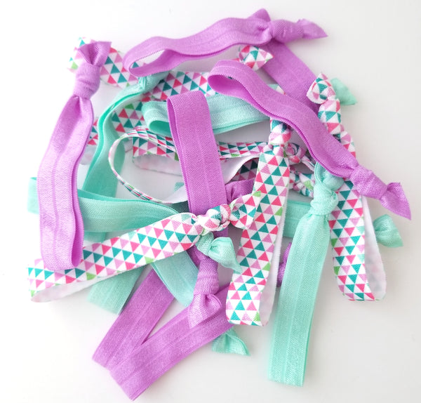 Geometric Pastel Hair Tie Mix