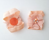 Peach Barefoot Baby Sandals - LoliBean