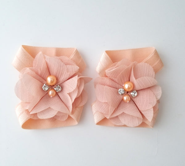 Peach Barefoot Baby Sandals - LoliBean