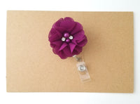 Retractable Badge Reel | Berry Flower Badge Reel - LoliBean