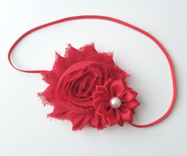 Red Headband - Red Hair Bow - LoliBean