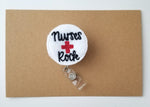 Nurses Rock Retractable Badge Reel