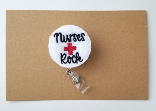 Nurses Rock Retractable Badge Reel