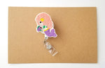 Pink Mermaid Badge Reel
