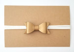 Gold Nylon Bow Headband - LoliBean